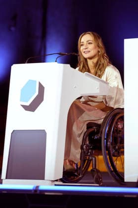Kristina Vogel at the presentation of the German Computer Game Award 2026 in the Herkulessaal of the Munich Residence, 29 04 2026 Foto:xN.xKolinzx xFuturexImagex computerspielpreis_6453