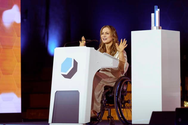 Kristina Vogel at the presentation of the German Computer Game Award 2026 in the Herkulessaal of the Munich Residence, 29 04 2026 Foto:xN.xKolinzx xFuturexImagex computerspielpreis_6454