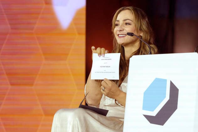 Kristina Vogel at the presentation of the German Computer Game Award 2026 in the Herkulessaal of the Munich Residence, 29 04 2026 Foto:xN.xKolinzx xFuturexImagex computerspielpreis_6456