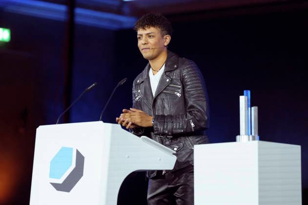 Louis Philippson at the presentation of the German Computer Game Award 2026 in the Herkulessaal of the Munich Residence, 29 04 2026 Foto:xN.xKolinzx xFuturexImagex computerspielpreis_6483