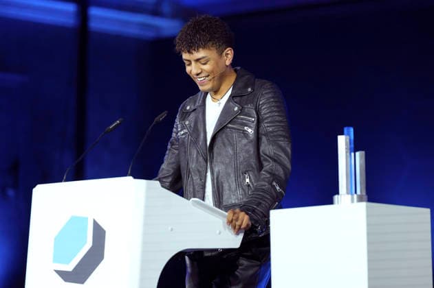 Louis Philippson at the presentation of the German Computer Game Award 2026 in the Herkulessaal of the Munich Residence, 29 04 2026 Foto:xN.xKolinzx xFuturexImagex computerspielpreis_6484