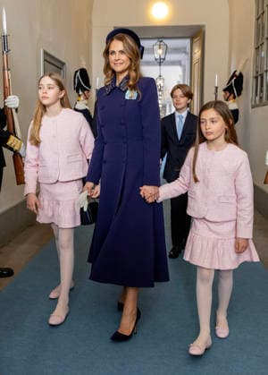 30-04-2026 Sweden Princess Madeleine and Princess Leonore and Princess Adrienne attend the Te Deum service at the Royal Chapel to mark the celebrations of King Carl Gustafs 80th birthday in Stockholm, Sweden. Â  Copyright: xPPEx
