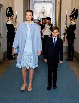 30-04-2026 Sweden Prince Oscar and Princess Estelle attend the Te Deum service at the Royal Chapel to mark the celebrations of King Carl Gustafs 80th birthday in Stockholm, Sweden. Â  Copyright: xPPEx