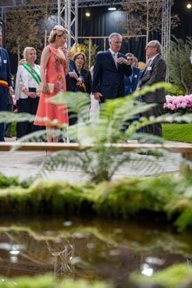 King Philippe - Filip of Belgium and Queen Mathilde of Belgium are pictured during a royal visit to the Floralien flower festival in Gent, Thursday 30 April 2026. The King & Queen are invited for a preview to the event, which is open to the public from 1 to 10 May.  JONASxROOSENS 172446716