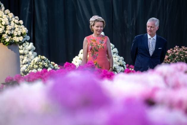 King Philippe - Filip of Belgium and Queen Mathilde of Belgium are pictured during a royal visit to the Floralien flower festival in Gent, Thursday 30 April 2026. The King & Queen are invited for a preview to the event, which is open to the public from 1 to 10 May.  JONASxROOSENS 172446719