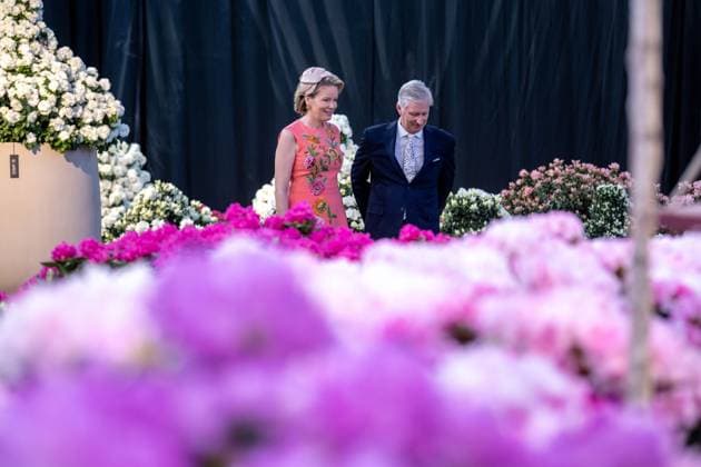 King Philippe - Filip of Belgium and Queen Mathilde of Belgium are pictured during a royal visit to the Floralien flower festival in Gent, Thursday 30 April 2026. The King & Queen are invited for a preview to the event, which is open to the public from 1 to 10 May.  JONASxROOSENS 172446767
