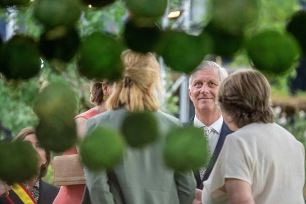 King Philippe - Filip of Belgium and Queen Mathilde of Belgium are pictured during a royal visit to the Floralien flower festival in Gent, Thursday 30 April 2026. The King & Queen are invited for a preview to the event, which is open to the public from 1 to 10 May.  JONASxROOSENS 172446875