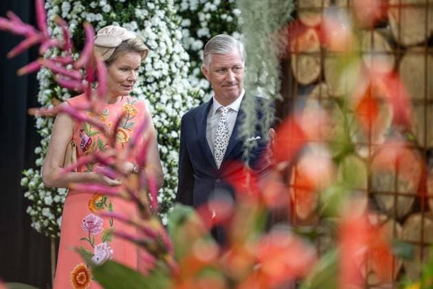 King Philippe - Filip of Belgium and Queen Mathilde of Belgium are pictured during a royal visit to the Floralien flower festival in Gent, Thursday 30 April 2026. The King & Queen are invited for a preview to the event, which is open to the public from 1 to 10 May.  JONASxROOSENS 172446925