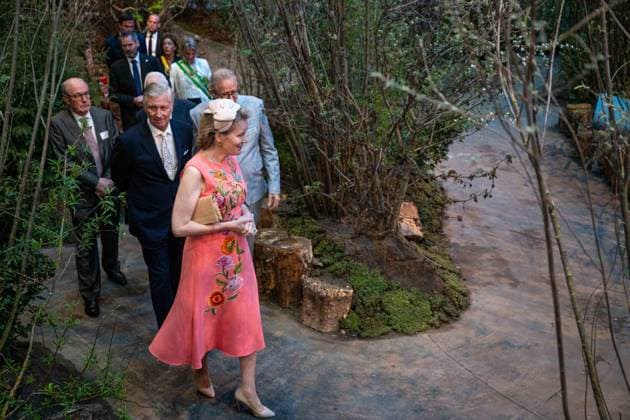 King Philippe - Filip of Belgium and Queen Mathilde of Belgium are pictured during a royal visit to the Floralien flower festival in Gent, Thursday 30 April 2026. The King & Queen are invited for a preview to the event, which is open to the public from 1 to 10 May.  JONASxROOSENS 172446930