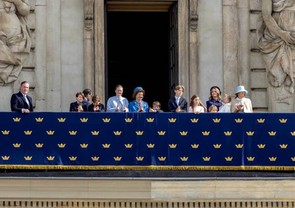 30-04-2026 Outer Chris O Neill, Prince Daniel, Prince Oscar, Princess Estelle, Queen Silvia, Prince Alexander, Prince Nicolas, Prince Julian, Princess Leonore, Princess Adrienne, Princess Madeleine, Princess Ines and Princess Sofia attend the Swedish Armed Forces tribute on the Outer Courtyard of the Royal palace as part of the celebrations of King Carl Gustafs 80th birthday in Stockholm, Sweden. Â Copyright: xPPEx