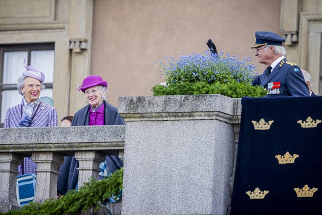 30-04-2026 Outer Queen Margrethe and Princess Benedikte attend the Swedish Armed Forces tribute on the Outer Courtyard of the Royal palace as part of the celebrations of King Carl Gustafs 80th birthday in Stockholm, Sweden. Â  Copyright: xPPEx