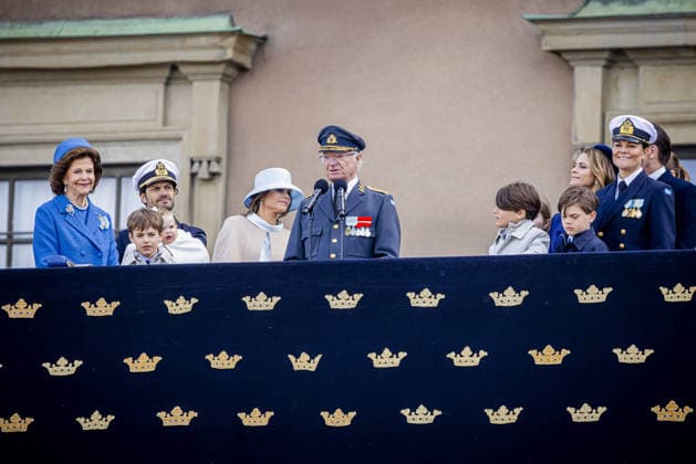30-04-2026 Outer attend the Swedish Armed Forces tribute on the Outer Courtyard of the Royal palace as part of the celebrations of King Carl Gustafs 80th birthday in Stockholm, Sweden. Â  Copyright: xPPEx