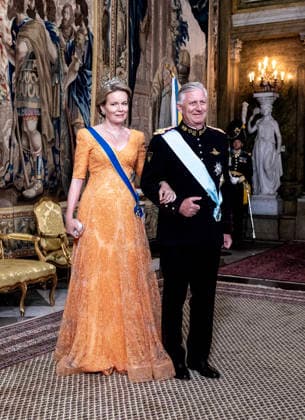 30-04-2026 Gala King Filip and Queen Mathilde arriving for the galadinner at the Royal palace to mark the celebrations of King Carl Gustafs 80th birthday in Stockholm, Sweden. Â  Copyright: xPPEx