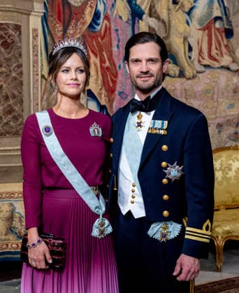 30-04-2026 Gala Prince Carl Philip and Princess Sofia arriving for the galadinner at the Royal palace to mark the celebrations of King Carl Gustafs 80th birthday in Stockholm, Sweden. Â  Copyright: xPPEx