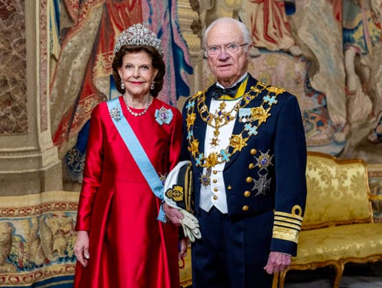 30-04-2026 Gala King Carl XVI Gustaf and Queen Silvia arriving for the galadinner at the Royal palace to mark the celebrations of King Carl Gustafs 80th birthday in Stockholm, Sweden. Â  Copyright: xPPEx