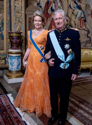30-04-2026 Gala King Filip and Queen Mathilde arriving for the galadinner at the Royal palace to mark the celebrations of King Carl Gustafs 80th birthday in Stockholm, Sweden. Â  Copyright: xPPEx