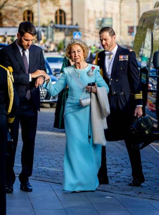 30-04-2026 Gala Queen Sofia arriving for the galadinner at the Royal palace to mark the celebrations of King Carl Gustafs 80th birthday in Stockholm, Sweden. Â  Copyright: xPPEx