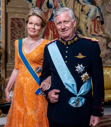 30-04-2026 Gala King Filip and Queen Mathilde arriving for the galadinner at the Royal palace to mark the celebrations of King Carl Gustafs 80th birthday in Stockholm, Sweden. Â  Copyright: xPPEx
