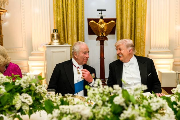 King Charles III State Visit to the USA President Donald J. Trump and First Lady Melania Trump host a State Dinner for King Charles III and Queen Camilla of the United Kingdom, Tuesday, April 28, 2026, in the East Room of the White House., Credit:Daniel Torok Avalon  Copyright: xDanielxTorokx xAvalonx 1095461329
