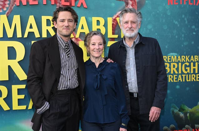 ˜Remarkably Bright Creatures™ Los Angeles Premiere Lewis Pullman, Bill Pullman and Tamara Hurwitz arriving to Remarkably Bright Creatures Los Angeles premiere held at the Tudum Theater on April 30, 2026 in Hollywood, CA. Hollywood Tudum Theater California USA Copyright: xLisaxOConnorx xAFF-USA.comx