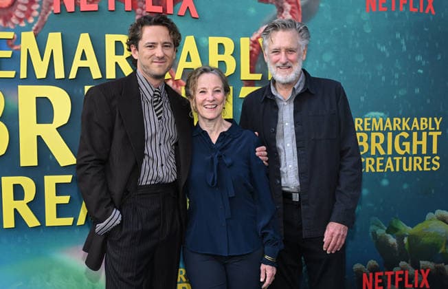 ˜Remarkably Bright Creatures™ Los Angeles Premiere Lewis Pullman, Bill Pullman and Tamara Hurwitz arriving to Remarkably Bright Creatures Los Angeles premiere held at the Tudum Theater on April 30, 2026 in Hollywood, CA. Hollywood Tudum Theater California USA Copyright: xLisaxOConnorx xAFF-USA.comx
