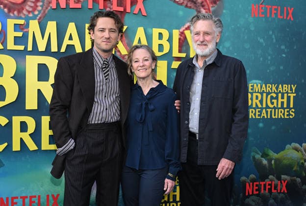 ˜Remarkably Bright Creatures™ Los Angeles Premiere Lewis Pullman, Bill Pullman and Tamara Hurwitz arriving to Remarkably Bright Creatures Los Angeles premiere held at the Tudum Theater on April 30, 2026 in Hollywood, CA. Hollywood Tudum Theater California USA Copyright: xLisaxOConnorx xAFF-USA.comx