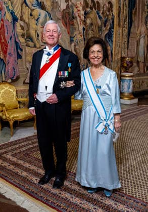 30-04-2026 Gala Princess Catherine of Serbia and Crown Prince Alexander of Serbia arriving for the galadinner at the Royal palace to mark the celebrations of King Carl Gustafs 80th birthday in Stockholm, Sweden. Â  Copyright: xPPEx
