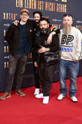 Christoph Jansen, Aria Nejati, Roozbeh Farhangmehr and Tobias Toxik Kargoll at the premiere of the ARD documentary series Xatar Ein Leben ist nicht genug at Fotografiska Berlin Berlin, 30 04 2026 Foto:xN.xKubelkax xFuturexImagex xatar_6451