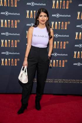 ABB XATAR Daniela Sepehri as a guest on the red carpet at the premiere of the ARD TV documentary series Xatar Ein Leben ist nicht Genug at Friedrichstrasse112 on 30 April 20236 in Berlin Berlin Germany