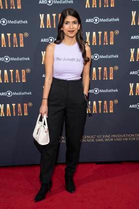 ABB XATAR Daniela Sepehri as a guest on the red carpet at the premiere of the ARD TV documentary series Xatar Ein Leben ist nicht Genug at Friedrichstrasse112 on 30 April 20236 in Berlin Berlin Germany