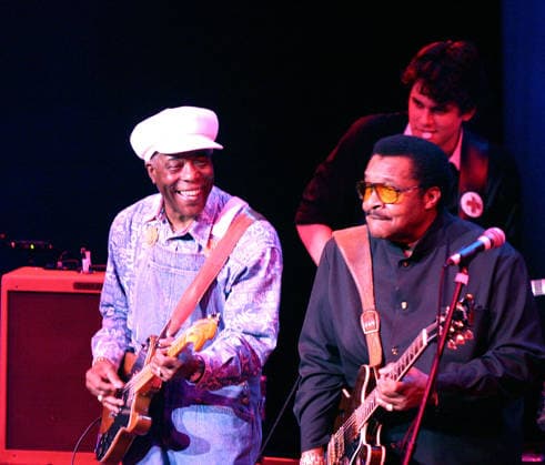 Buddy Guy and John Mayer Blues Up Lincoln Center Jan 28, 2005; New York, NY, USA; Legendary guitarist BUDDY GUY performing live with guest JOHN MAYER, JAMES COTTON and LITTLE MILTON at Lincoln Center.. Copyright: xSarahxHargrove Photopassx