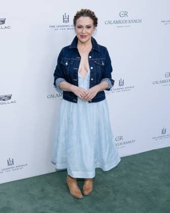 May 1, 2026, Malibu, California, USA: American actress and activist ALYSSA MILANO, 53, attends Calamigos Ranch Resort & Spa Leading Hotels of the World Accreditation Celebration. Malibu USA  - ZUMAb173 20260501_aap_b173_029 Copyright: xBillyxBennightx