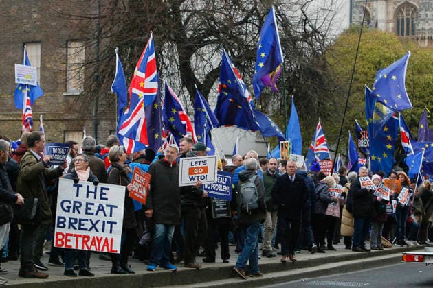 RECORD DATE NOT STATED England, London, Westminster, Parliament Square, Brexit protest flags. London England EDITORIAL USE ONLY Copyright: x xSeanxAidanx xEyexUbiquitousx SeanxAidanx euphotos048513