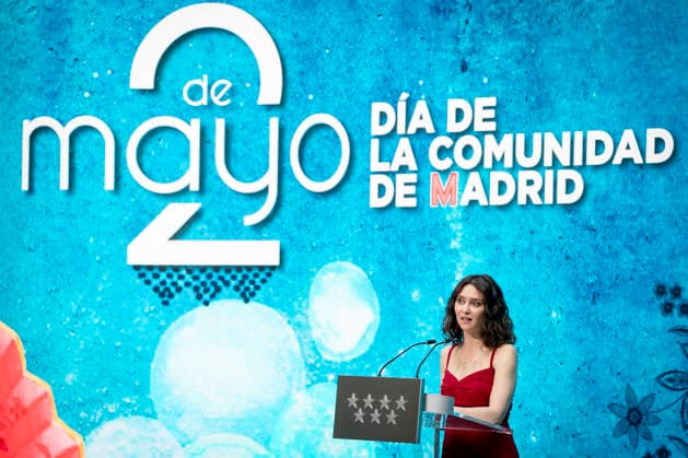 Presentation of the Grand Crosses of the Order of Dos de Mayo The President of the Community of Madrid, Isabel Díaz Ayuso, during the presentation of the Grand Crosses of the Order of Dos de Mayo, at the Puerta del Sol in Madrid, on May 2, 2026, in Madrid Spain The Governing Council of the Community of Madrid awards the Grand Cross of the Order of Dos de Mayo to 14 personalities, institutions and social entities in recognition of their professional careers, solidarity and example 02 MAY 2026 A Pé Espana  Copyright: xA.xPÃ rezxMecax 7492157
