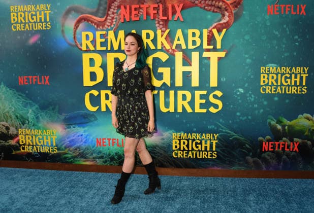 Los Angeles Premiere Of Netflix s Remarkably Bright Creatures - Arrivals LOS ANGELES, CALIFORNIA - APRIL 30: Alexis Knapp attends the Los Angeles Premiere of Netflix s Remarkably Bright Creatures at the Netflix Tudum Theater on April 30, 2026 in Los Angeles, California., Credit:Jeffrey Mayer Avalon United States, CA, Los Angeles, Netflix Tudum Theater  Copyright: xJeffreyxMayerx xAvalonx 1095842041