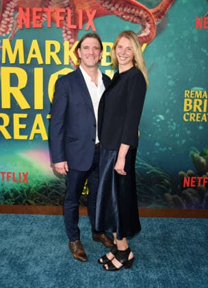 Los Angeles Premiere Of Netflix s Remarkably Bright Creatures - Arrivals LOS ANGELES, CALIFORNIA - APRIL 30: (L-R) Bryan Unkeless and Mandolin Beckner attend the Los Angeles Premiere of Netflix s Remarkably Bright Creatures at the Netflix Tudum Theater on April 30, 2026 in Los Angeles, California., Credit:Jeffrey Mayer Avalon United States, CA, Los Angeles, Netflix Tudum Theater  Copyright: xJeffreyxMayerx xAvalonx 1095842918