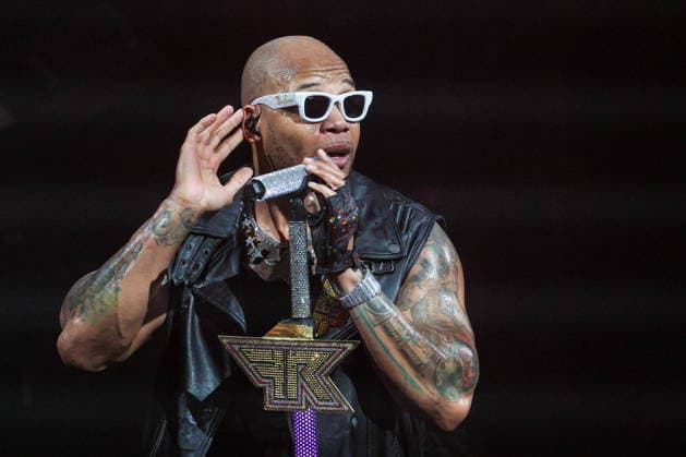 RUSSIA, MOSCOW - MAY 2, 2026: American rapper Flo Rida performs during a concert at CSKA Arena. Sergei Bulkin TASS  91955427