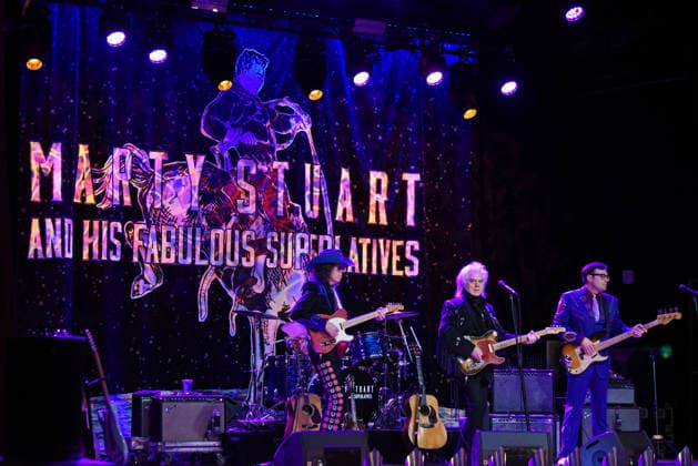 May 2, 2026, Atlanta, Georgia, USA: Kenny Vaughan, Marty Stuart, Chris Scruggs of Marty Stuart and his Fabulous Supurlatives, Live at Variety Playhouse, Atlanta, Georgia 5-2-26 Atlanta USA  - ZUMAs380 20260502_zep_s380_013 Copyright: xDerekxStormx