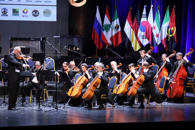 Symphonic music Germany, Czech Republic Czech conductor Jan Talich leads the South Bohemian Philharmonic Orchestra Czech Republic during the 15th International Festival of Symphonic Music at the Opera dAlger, Algeria, May 3, 2026 The festival runs from April 30 to May 7 and brings together 21 participating countries, the Czech Republic being the guest of honor Photo By Billel Bensalem APP Alger Algeria Copyright: xAlgÃ riexPressexPhotosxAPPxBillelxBensalemx xAPPx IMG_0992