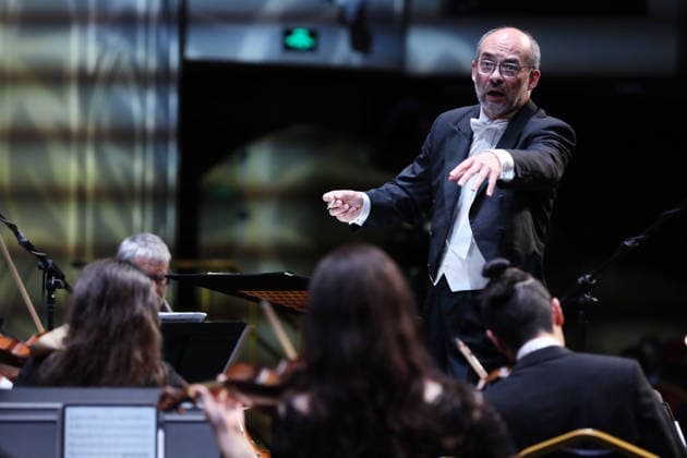 Symphonic music Germany, Czech Republic Czech conductor Jan Talich leads the South Bohemian Philharmonic Orchestra Czech Republic during the 15th International Festival of Symphonic Music at the Opera dAlger, Algeria, May 3, 2026 The festival runs from April 30 to May 7 and brings together 21 participating countries, the Czech Republic being the guest of honor Photo By Billel Bensalem APP Alger Algeria Copyright: xAlgÃ riexPressexPhotosxAPPxBillelxBensalemx xAPPx IMG_1022
