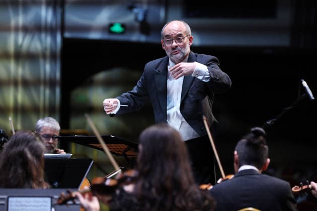 Symphonic music Germany, Czech Republic Czech conductor Jan Talich leads the South Bohemian Philharmonic Orchestra Czech Republic during the 15th International Festival of Symphonic Music at the Opera dAlger, Algeria, May 3, 2026 The festival runs from April 30 to May 7 and brings together 21 participating countries, the Czech Republic being the guest of honor Photo By Billel Bensalem APP Alger Algeria Copyright: xAlgÃ riexPressexPhotosxAPPxBillelxBensalemx xAPPx IMG_1037
