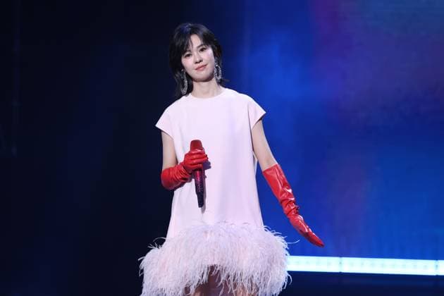BEIJING, CHINA - MAY 03: Singer Yisa Yu Kewei performs on the stage during the award ceremony of the 33rd College Student Film Festival on May 3, 2026 in Beijing, China.  Copyright: xVCGx 111638931234