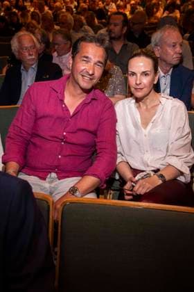 ABB HASEPREMIERE Andreas Elsholz and Denise Zich as guests at the premiere of Es ist nur eine Phase Hase at the Komoedie am Kurfuerstendamm in the Ernst Reuter Saal a, 03 05 2026 in Berlin Berlin Germany