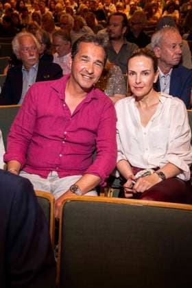 ABB HASEPREMIERE Andreas Elsholz and Denise Zich as guests at the premiere of Es ist nur eine Phase Hase at the Komoedie am Kurfuerstendamm in the Ernst Reuter Saal a, 03 05 2026 in Berlin Berlin Germany