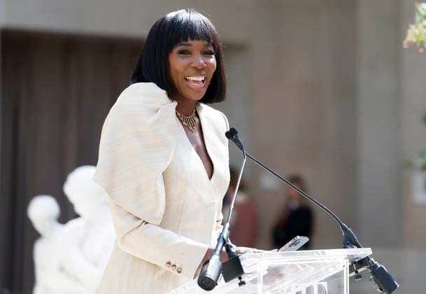Venus Williams delivers remarks at the press preview for the 2026 Met Gala celebrating Costume Art at The Metropolitan Museum of Art on Monday, May 4, 2026 in New York City. Costume Art was curated by Andrew Bolton, Curator in Charge, and The Costume Institute s first exhibition in The Met s new, nearly 12,000-square-foot galleries adjacent to the Great Hall which displays The Costume Institute s annual spring exhibition.  NYP20260504109 JOHNxANGELILLO