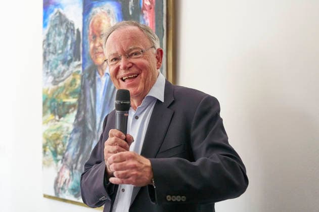 Stephan Weil at the unveiling of his portrait in the ancestral gallery of the State Chancellery of Lower Saxony Hanover, 04 05 2026 Foto:xU.xStammx xFuturexImagex weil_6516