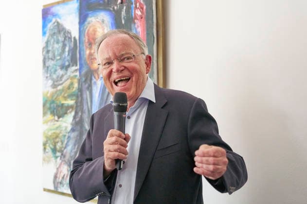 Stephan Weil at the unveiling of his portrait in the ancestral gallery of the State Chancellery of Lower Saxony Hanover, 04 05 2026 Foto:xU.xStammx xFuturexImagex weil_6517