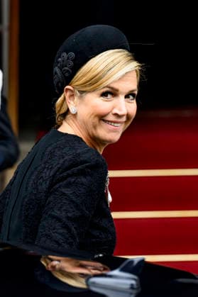 04-05-2026 Amsterdam Queen Maxima arriving for the wearth laying ceremony (Dodenherdenking) at the WWII memorial at the monument op de Dam in Amsterdam. Â  Copyright: xPPEx