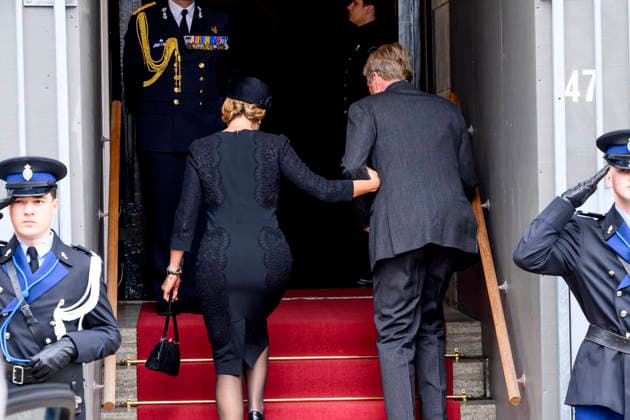 04-05-2026 Amsterdam Queen Maxima and King Willem-Alexander arriving for the wearth laying ceremony (Dodenherdenking) at the WWII memorial at the monument op de Dam in Amsterdam. Â  Copyright: xPPEx
