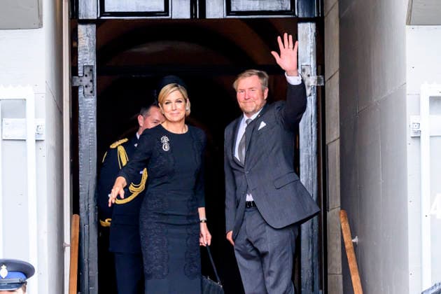 04-05-2026 Amsterdam Queen Maxima and King Willem-Alexander arriving for the wearth laying ceremony (Dodenherdenking) at the WWII memorial at the monument op de Dam in Amsterdam. Â  Copyright: xPPEx